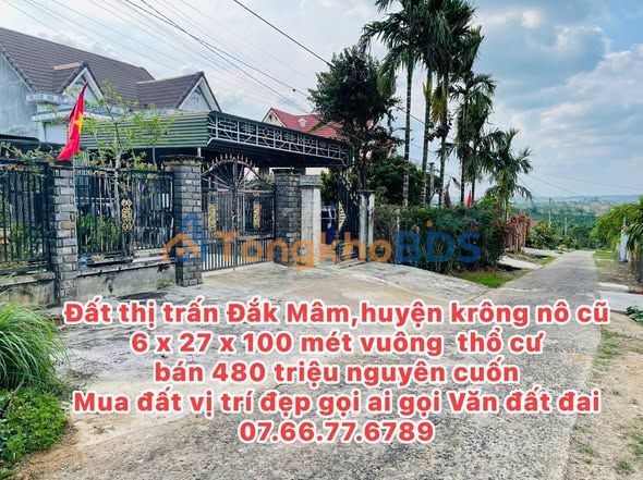 Đất Nền Thị Trấn Đắk Mâm, Krông Nô - 162m² Thổ Cư, Giá 480 Triệu