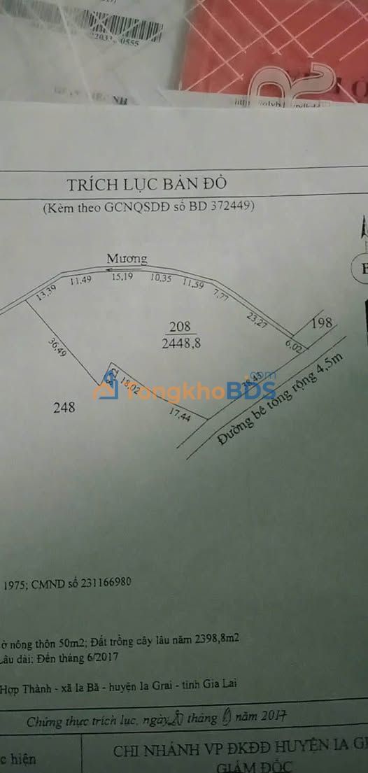 Bán Gấp Đất Vàng Ia Grai 2.5 Sào, Mặt Tiền Đường Bê Tông, Giá Chỉ 1 Tỷ