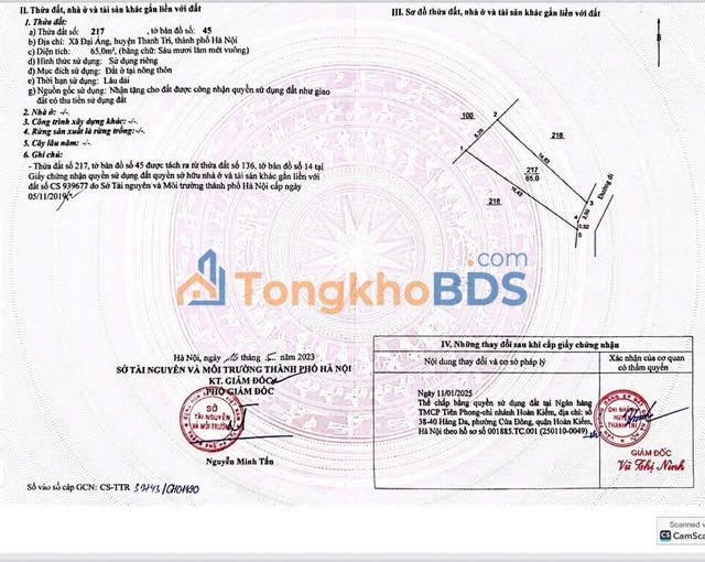 Đất nền Đại Áng Thanh Trì 65m² - Xây dựng tự do