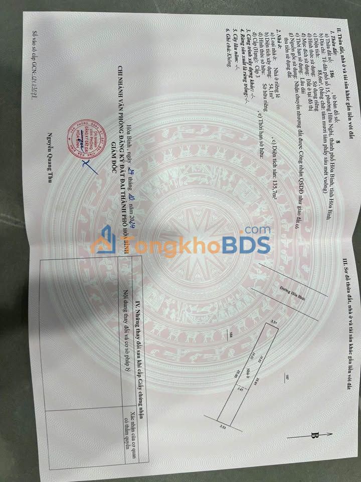 Nhà mặt đường Hòa Bình 240m² giá thỏa thuận - Sẵn sàng ở ngay