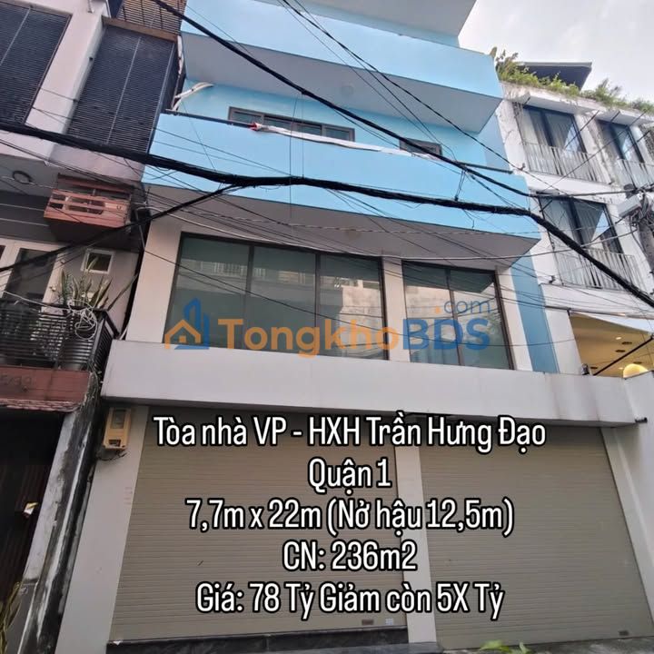 Tòa nhà văn phòng Trần Hưng Đạo Q1 236m² 59 tỷ - Vị trí trung tâm