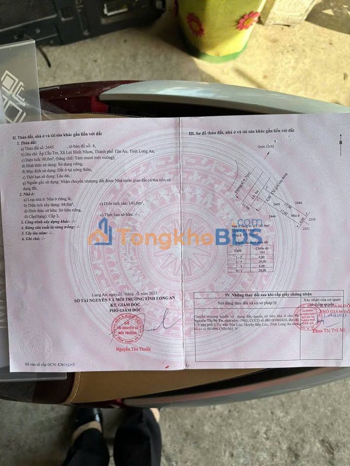 Nhà Tân An 80m² 1,45 tỷ ô tô vào nhà