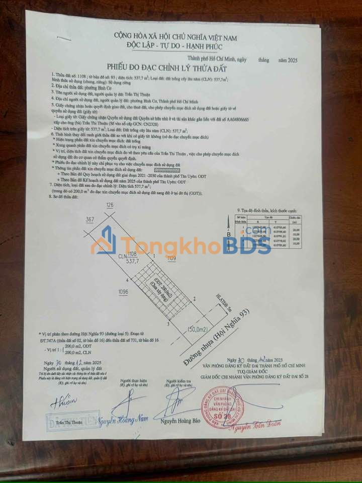 Đất nền Kp1 Hội Nghĩa 530m² 5 tỷ - Sổ đỏ chính chủ