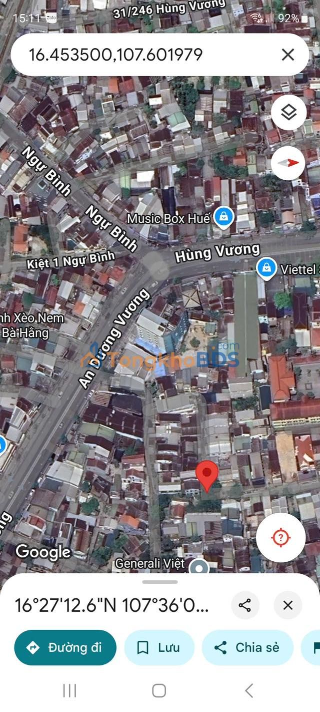 Đất nền Huế An Dương Vương 61m² 1.525 tỷ - Sổ đỏ chính chủ