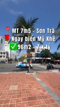 Đất nền Sơn Trà Mỹ Khê 96m² 7,x tỷ - Đường to ô tô