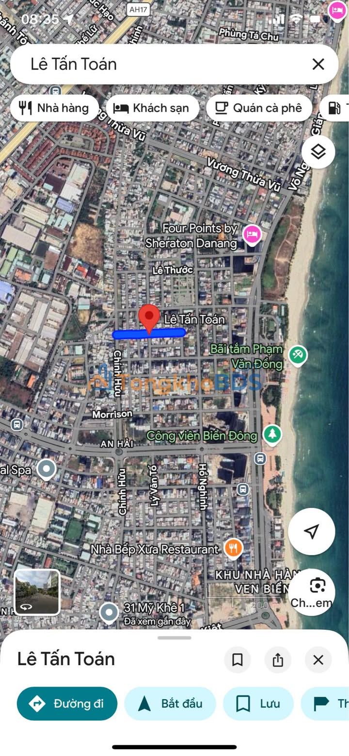 Đất Lê Tấn Toán Sơn Trà 180m² giá 33 tỷ - Tiềm năng tăng giá