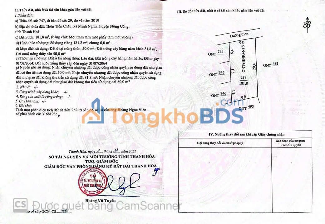 Đất nền Minh Nghĩa 180m² giá 2xx triệu - Giá tốt hiếm có