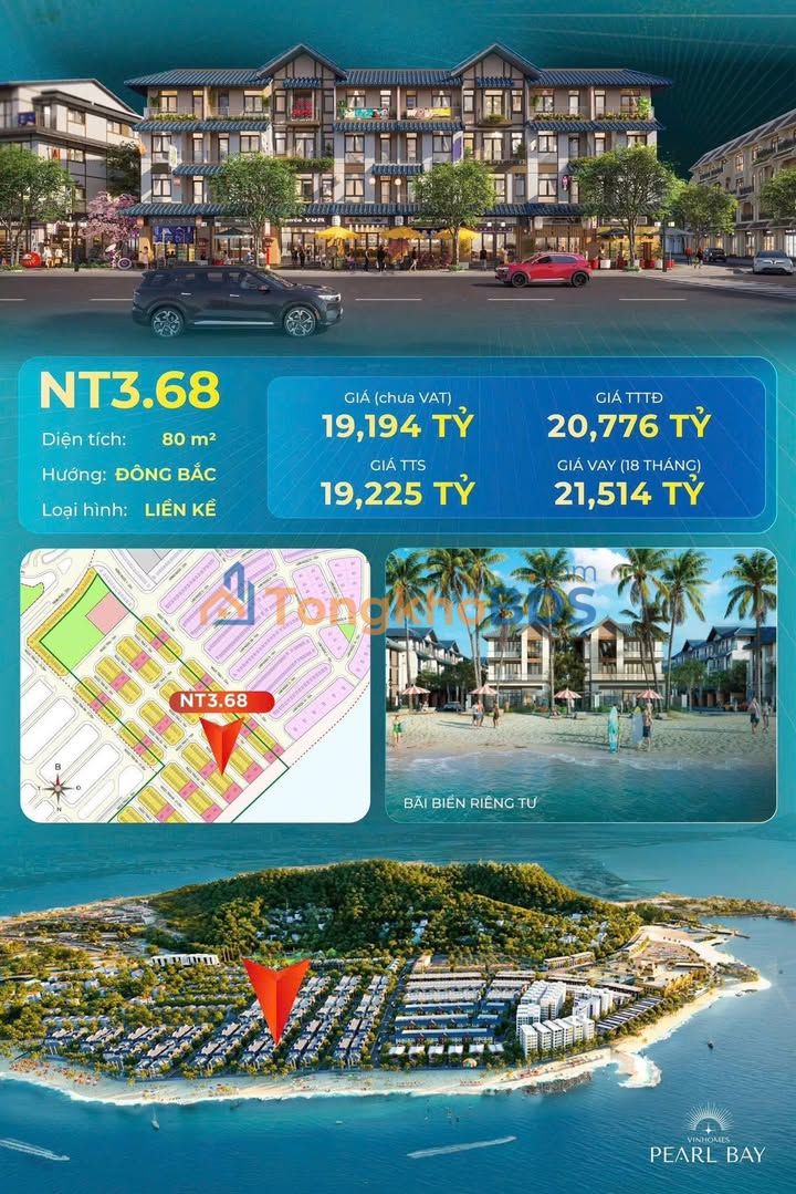 Townhouse Vinhomes Pearl Bay HaLong 136m2 - Chính chủ bán