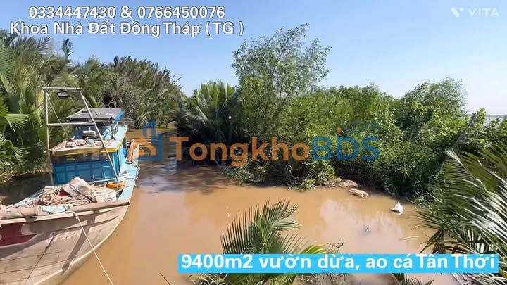 Đất vườn Tân Thới Đồng Tháp 9.400m² 2.35 tỷ - Sinh thái xanh
