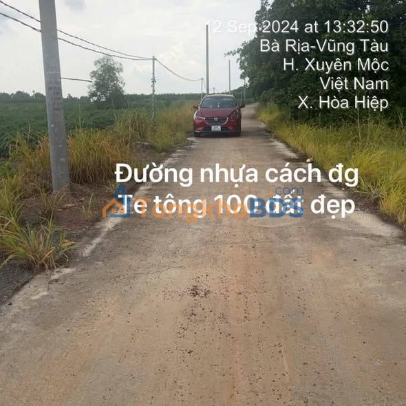 Đất nền Hòa Hiệp Xuyên Mộc 1.200m² 700 triệu - Đường to ô tô