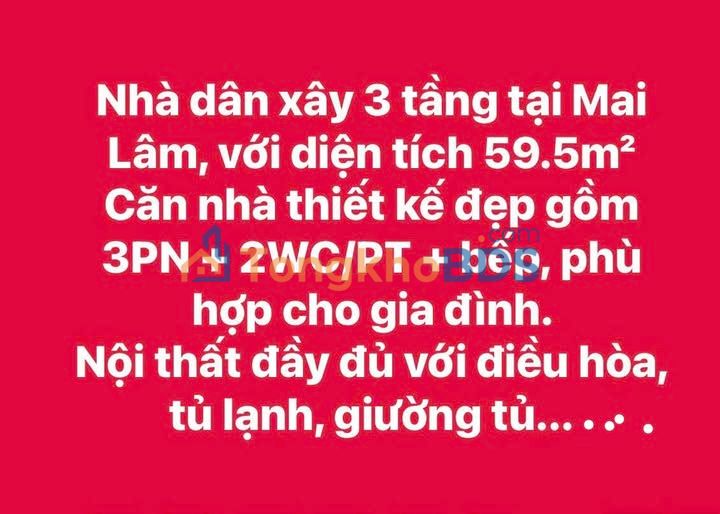 Nhà Mai Lâm, Đông Anh 59.5m² Sổ đỏ - Ô tô đỗ cửa
