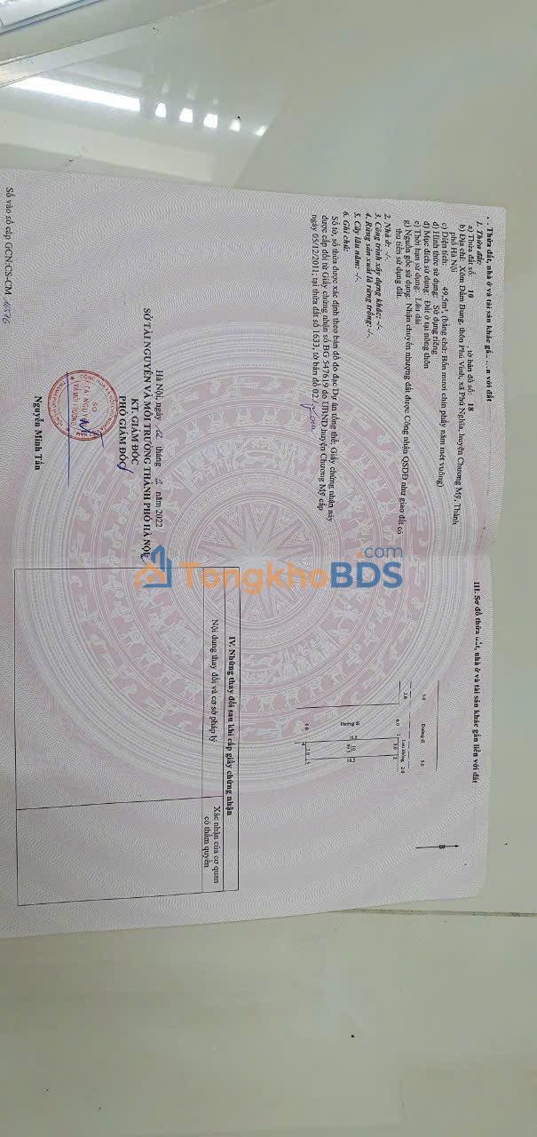 Đất Phú Nghĩa Chương Mỹ 49.5m² 1.5 tỷ - Sổ đỏ