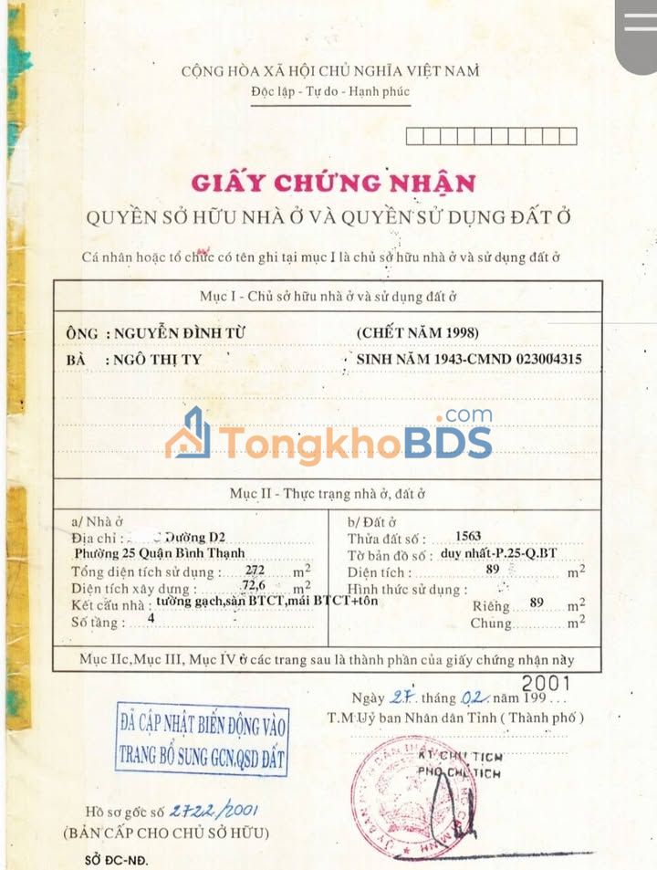 Nhà Nguyễn Gia Trí P25 Bình Thạnh 89m² 18 tỷ - Sẵn sàng ở ngay