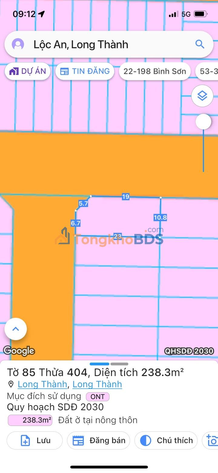 Đất nền Long Thành Lộc An 238m² thỏa thuận - Sổ đỏ chính chủ