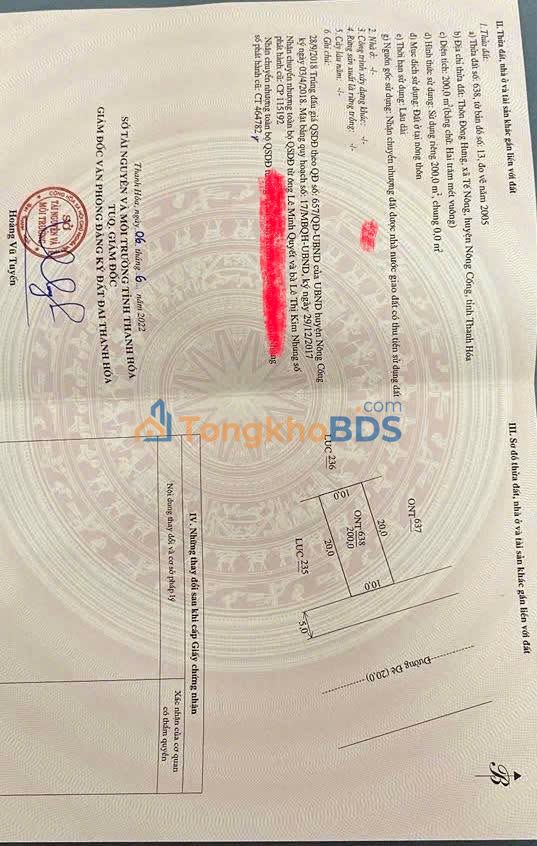 Đất nền Tế Nông Thanh Hóa 200m² dưới 700tr - Sổ đỏ chính chủ