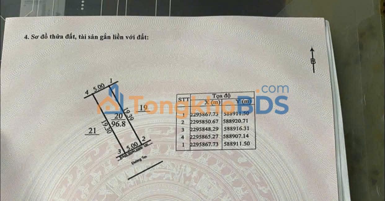 Đất nền Đồng Phố Tân Dân 97m² thỏa thuận - Sổ đỏ chính chủ