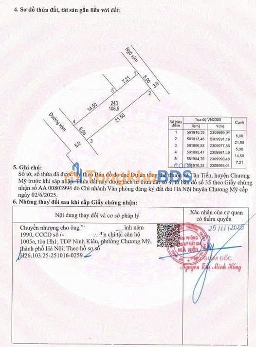 Đất nền Xuân Mai Hà Nội 109m² 2 tỷ - Sổ đỏ chính chủ