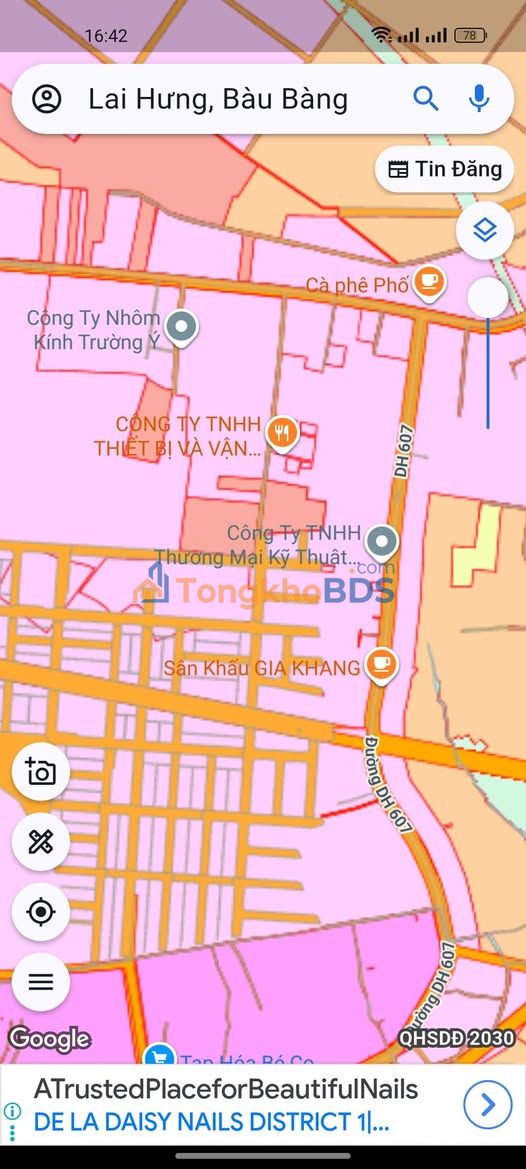 Đất nền Chơn Thành 275m² 1,25 tỷ - Sổ đỏ chính chủ