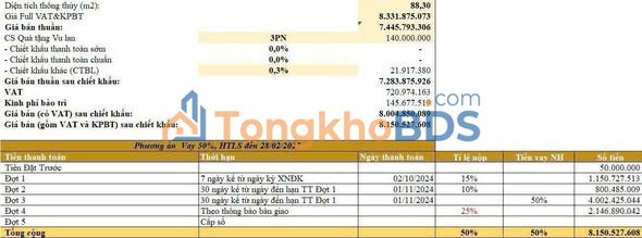 Căn hộ 3PN Masteri West Heights 88m² - Chênh 1 Tỷ