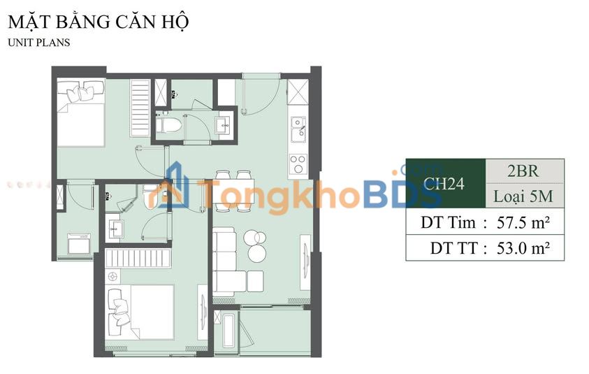 Apartment Masteri West Heights 53m² 5.5 tỷ - View đẹp