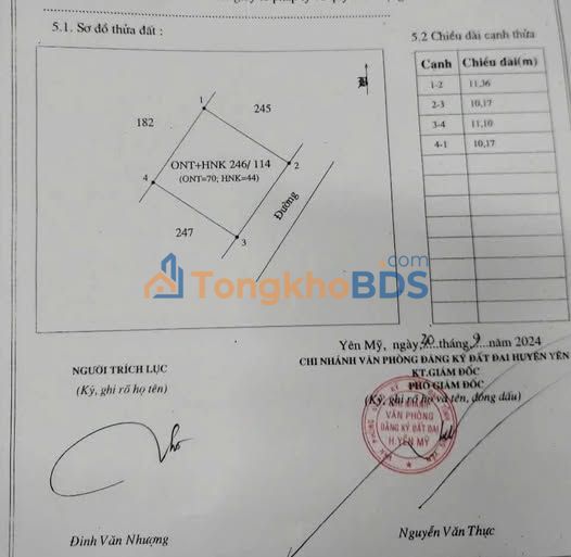 Đất nền Thôn Lại Trạch 114m² 228 triệu - Sổ đỏ chính chủ