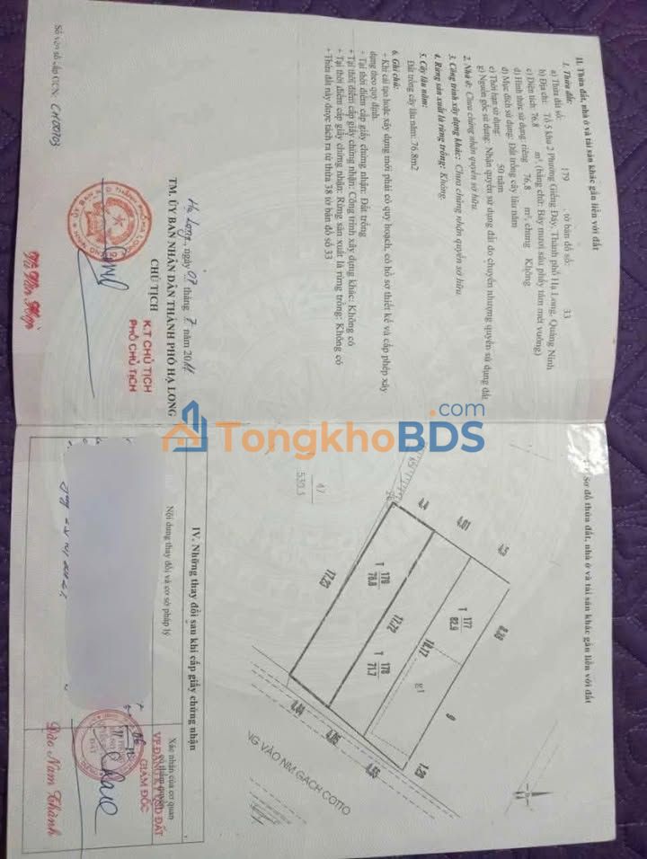 Đất nền Lê Văn Hưu Hạ Long 77m² 3,05 tỷ - Đường to ô tô