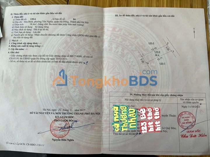 Bán đất Tổ 14 Yên Nghĩa Hà Đông 38.4m² - Sổ sẵn, đầu tư sinh lời