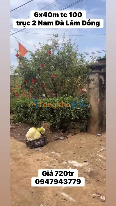 Đất nền Trục 2 Nam Đà 240m² giá 720tr - Xây dựng tự do