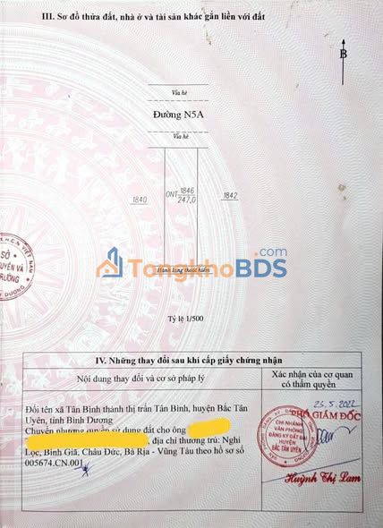 Đất Vĩnh Lộc B Bình Chánh 247m² - Đường Nhựa N5A, Giá 3.2 Tỷ