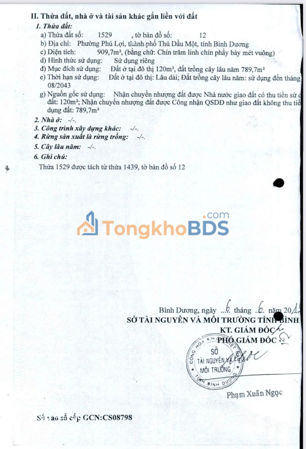 Đất Phú Lợi Thủ Dầu Một 909m² giá 13,9 tỷ - Sổ hồng riêng