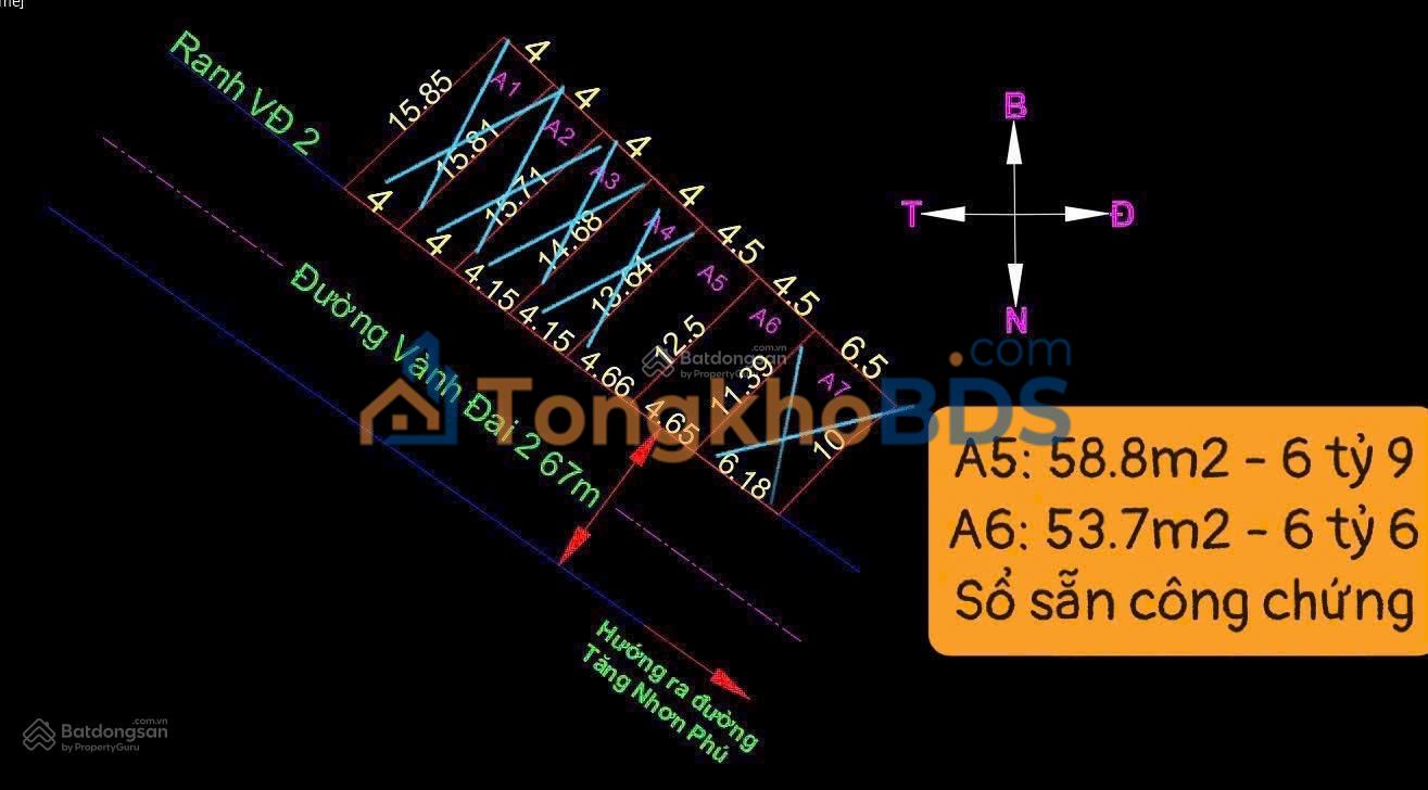 Bán Đất MT Vành Đai 2, Q9 - 58.8m² - 6.9 Tỷ - Kinh Doanh Sầm Uất