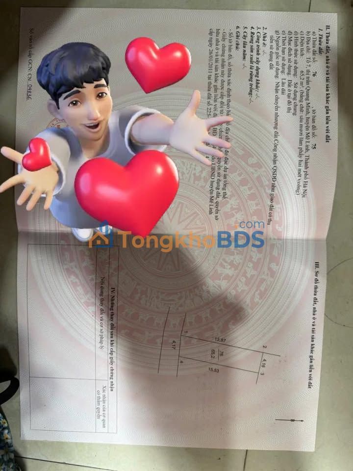 Đất Kinh Doanh Mặt Tiền Đẹp TT Quang Minh, Mê Linh - 65.2m² Giá 4 Tỷ