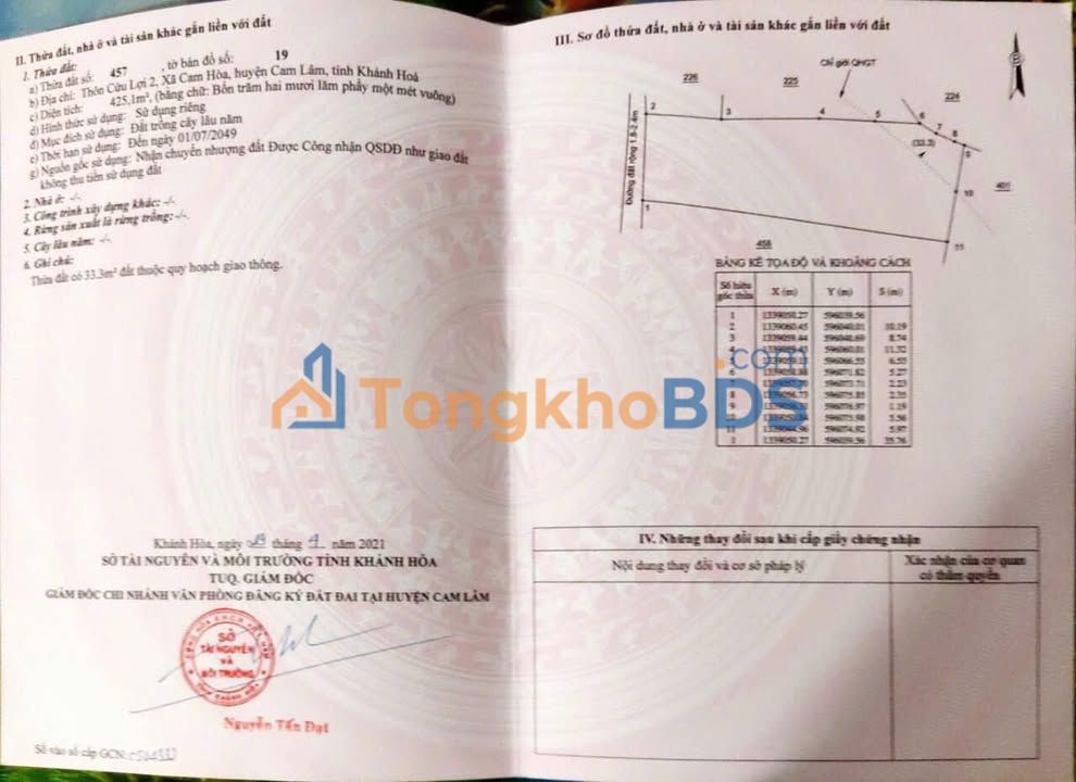 Đất nền Cam Hòa Cam Lâm 390m² 900 triệu - Xây dựng tự do