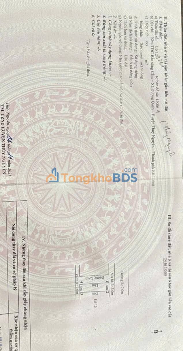 Đất TDC Bắc Sông Cấm Đồ Sơn - Lô Góc 60m² Giá 3.99 Tỷ