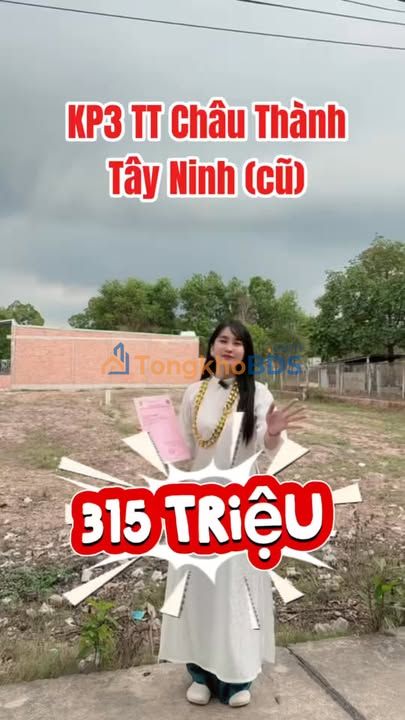 Đất nền Thị trấn Châu Thành 110m² giá 319 triệu - Sổ đỏ chính chủ
