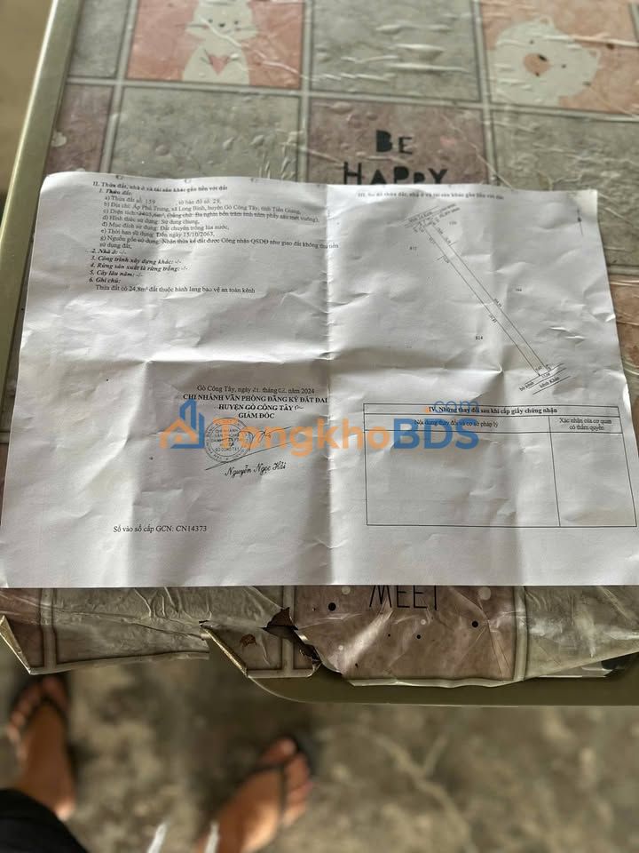 Đất nền Long Bình Gò Công Tây 3.400m² 350tr - Đường ô tô