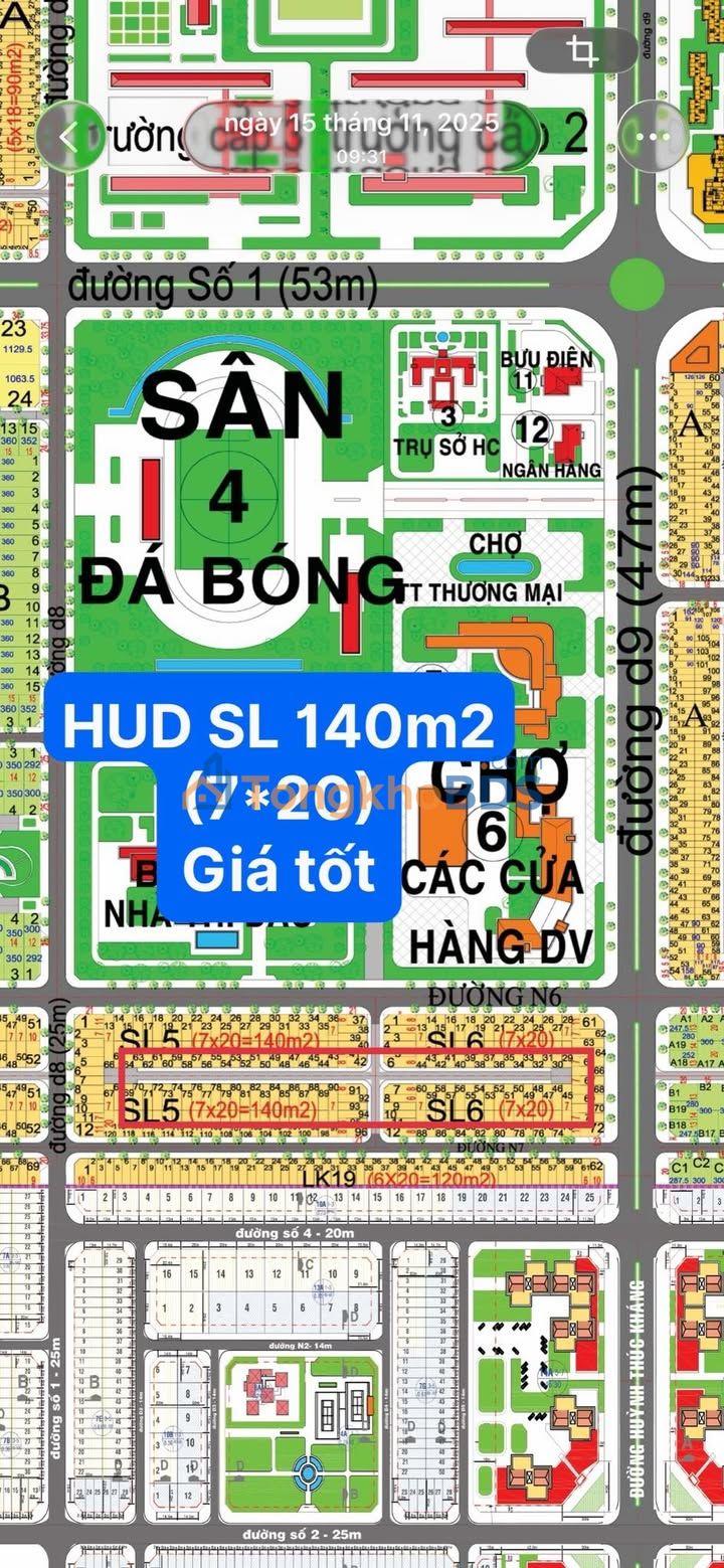 Đất nền HUD Nhơn Trạch 140m² - Sổ hồng riêng, xây nhà ngay