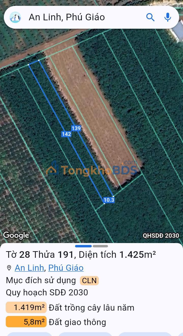 Bán Đất Vườn 4900m² An Linh, Phú Giáo - Giá Tốt 1 Tỷ
