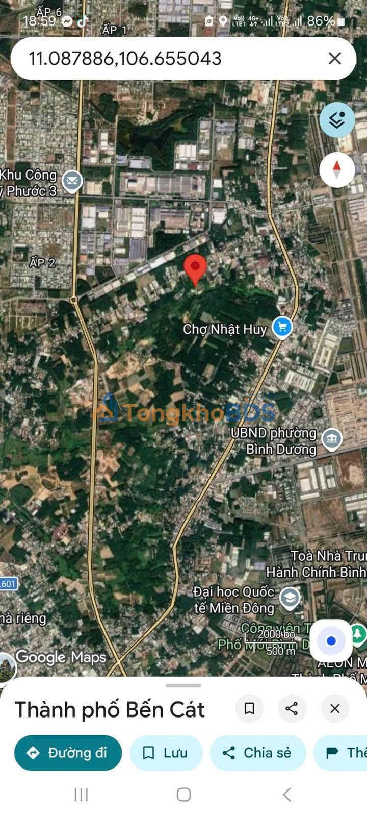 Đất nền Hòa Lợi Tân Uyên 776m² 3.9 tỷ - Đường to ô tô