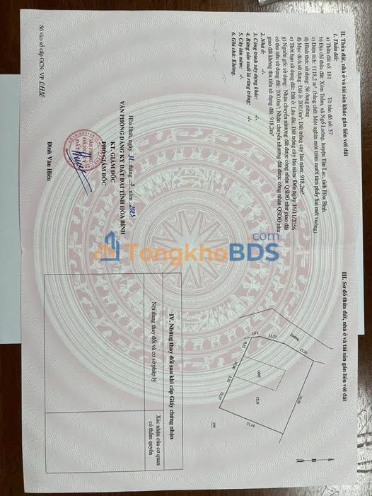 Đất nền Lạc Sơn - Hoà Bình 1200m² chỉ 400 triệu - View thoáng, gần KDL Lũng Vân