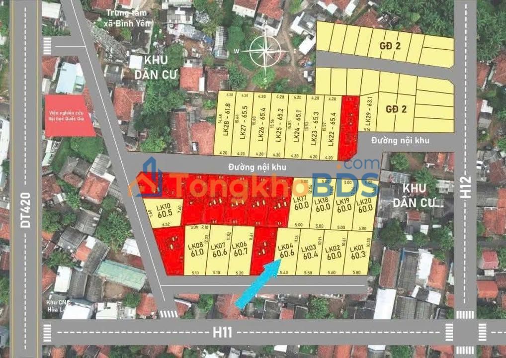 Đất nền Tân Xã Thạch Thất 61m² 2 tỷ - Sổ đỏ chính chủ