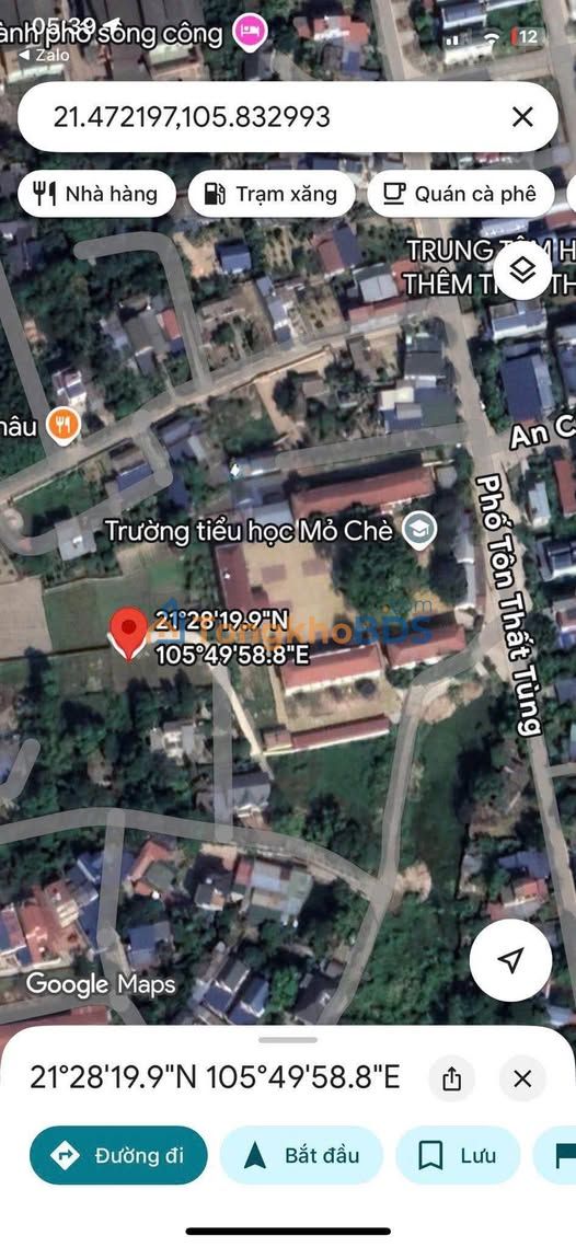 Đất nền Phường Mỏ Chè Sông Công 112m² giá thỏa thuận - Đường to ô tô