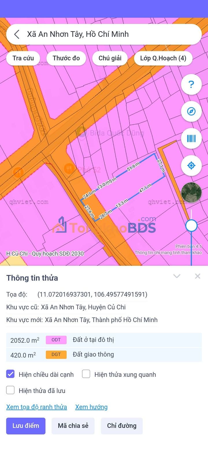 Đất nền An Nhơn Tây Củ Chi 2.472m²/6.8 tỷ - Sổ đỏ chính chủ