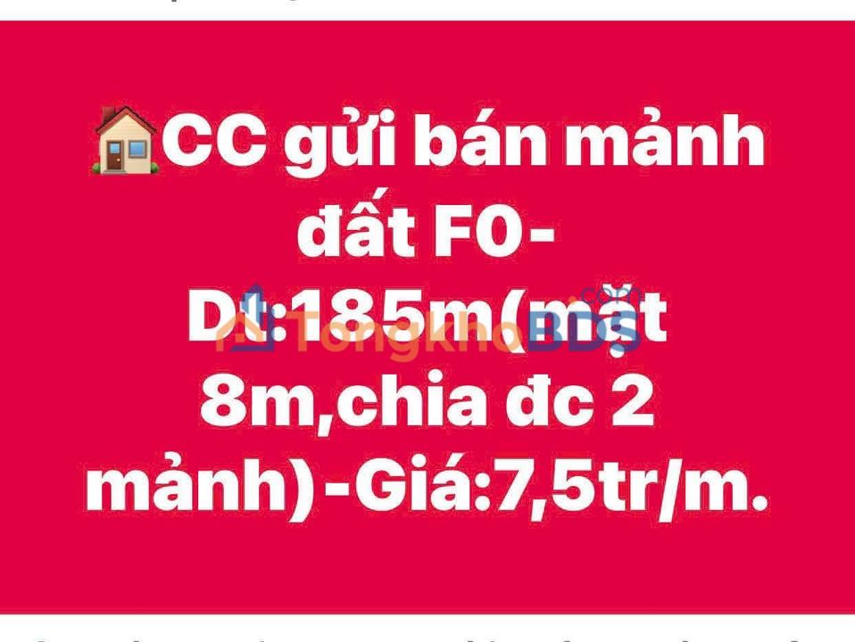 Đất Cửa Nam Nam Định 185m² 1.3875 tỷ - Sổ đỏ chính chủ