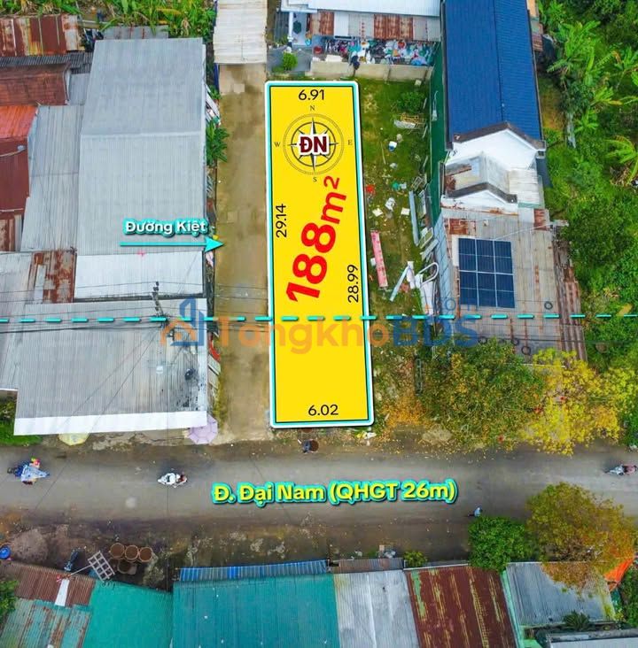 Đất Mặt Tiền Đại Nam - Huế: 187m² Hướng Đông Nam - Giá 1.6 Tỷ