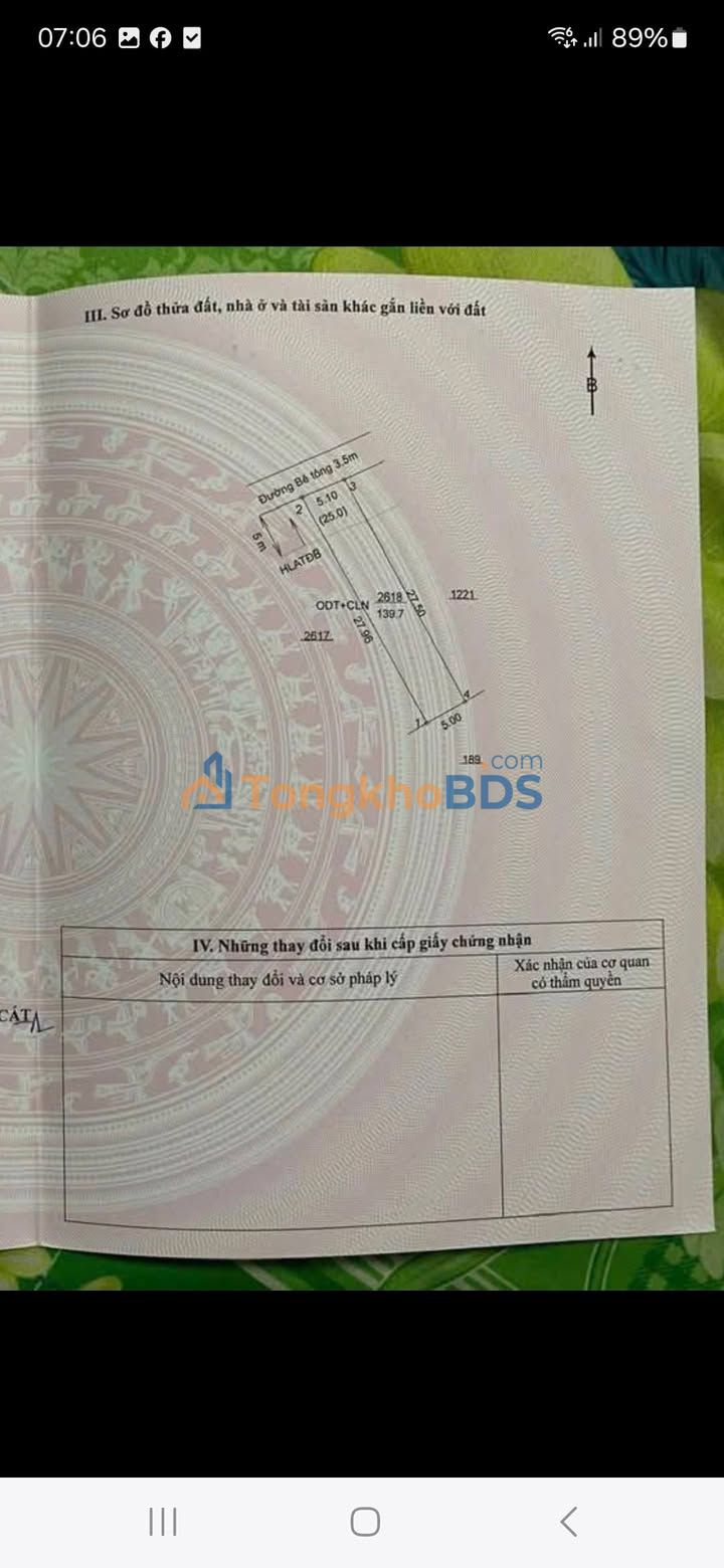 Bán Gấp Đất Nền 135m² Phường Hòa Lợi, Bến Cát - Dân Đông Đúc, Giá 1.5 Tỷ