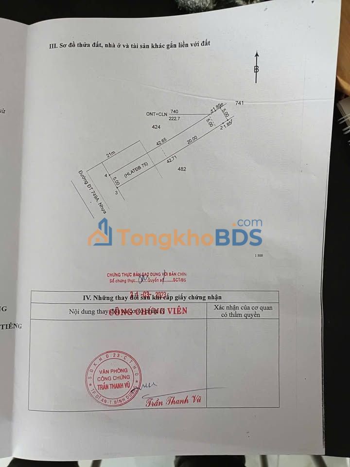 Mặt Tiền Dầu Tiếng 222m² - Kinh Doanh Sầm Uất, Giá 1 Tỷ