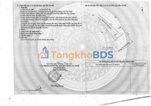 Đất Mặt Tiền 787 Trảng Bàng 248m² - Kinh Doanh/Đầu Tư Sinh Lời