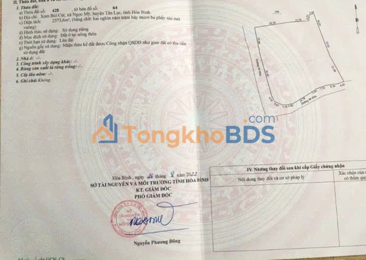 Đất nền Ngọc Mỹ 2.573m² 2 tỷ - Sổ đỏ chính chủ