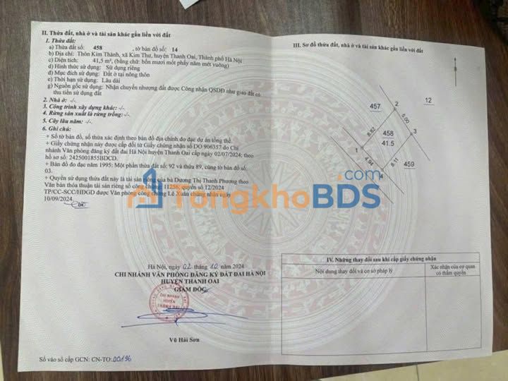 Bán Đất Kim Thư, Thanh Oai 41.5m² - Sổ Đỏ Sẵn Sàng, Ô Tô Tận Nơi